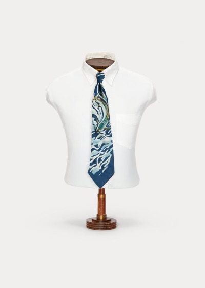 Men's Ralph Lauren Handmade Sailfish Silk Ties | 824710DSX